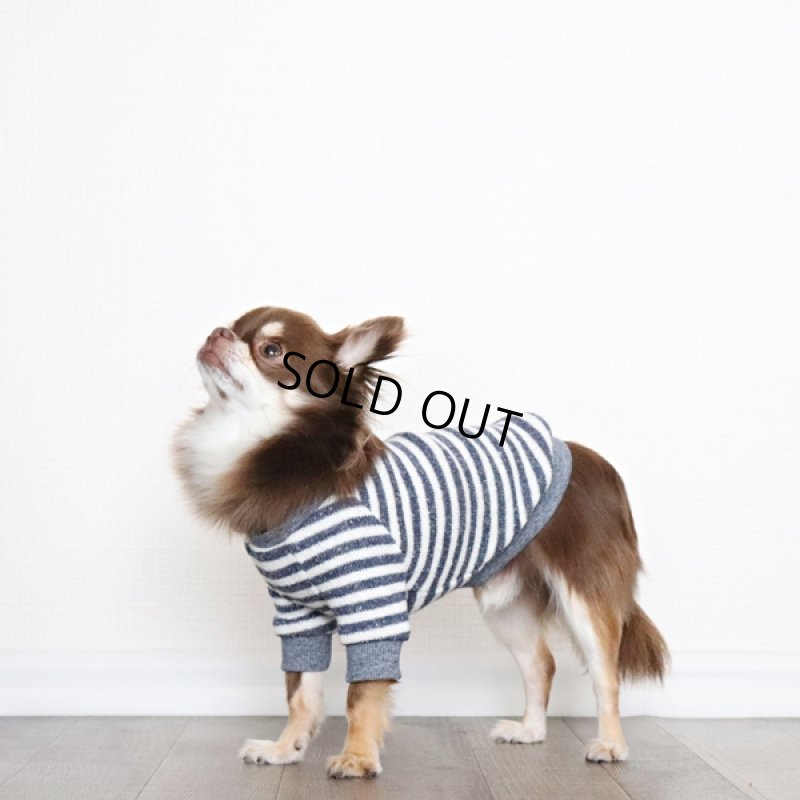 画像5: ボーダーニット プルオーバー(ネイビー) (5)