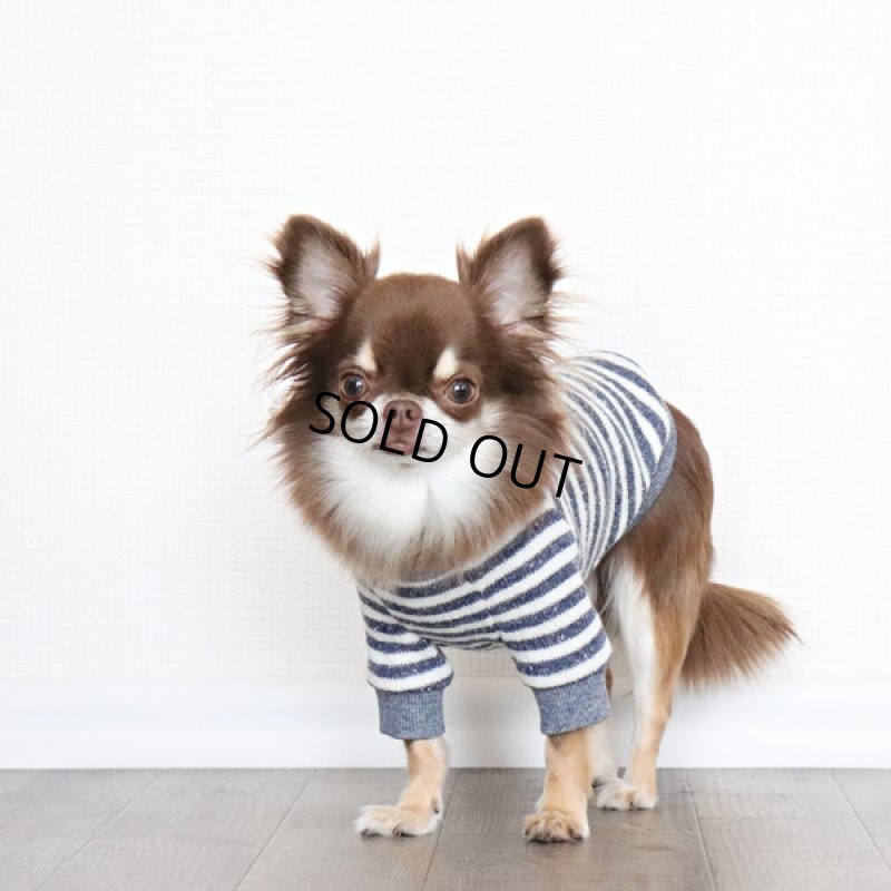 画像3: ボーダーニット プルオーバー(ネイビー) (3)