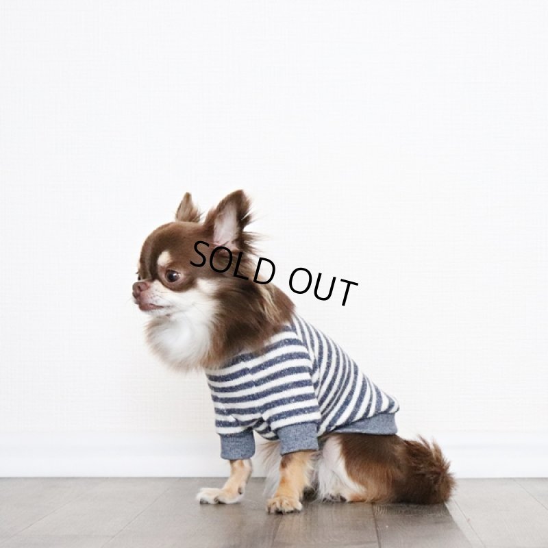 画像4: ボーダーニット プルオーバー(ネイビー) (4)