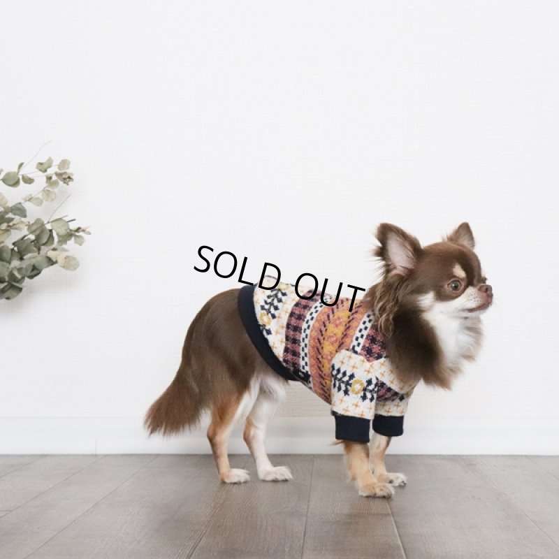 画像2: ネイティブギンガムニット プルオーバー(ポップイエロー) (2)