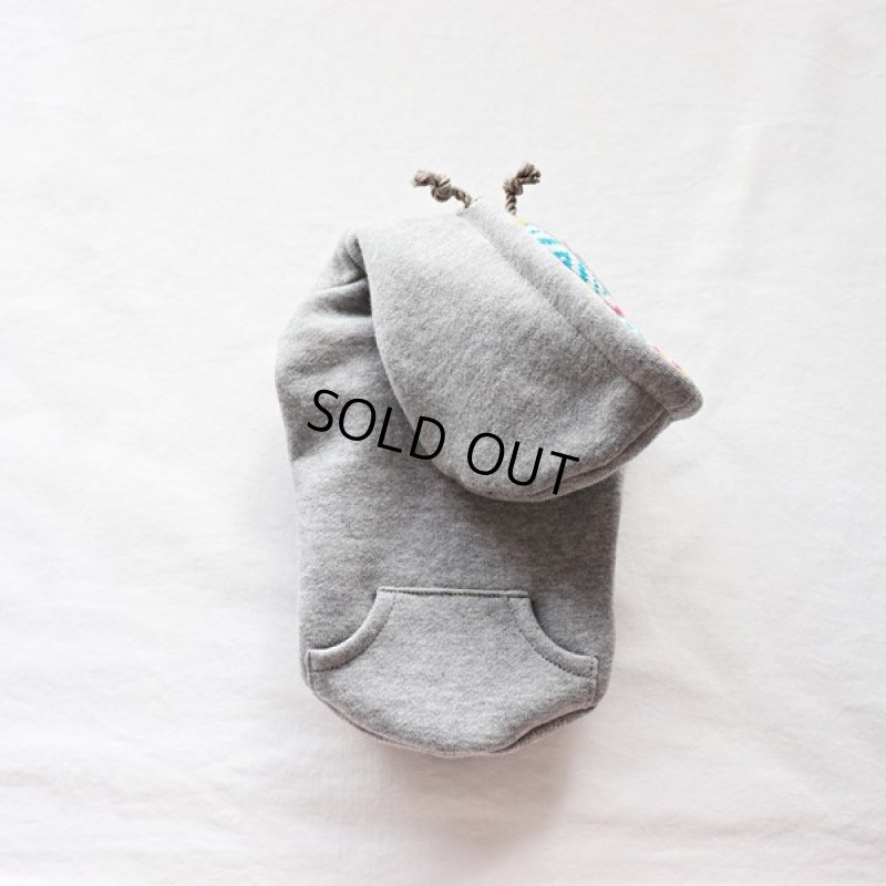 画像17: プルオーバーパーカー ジオメトリ（杢グレー） (17)