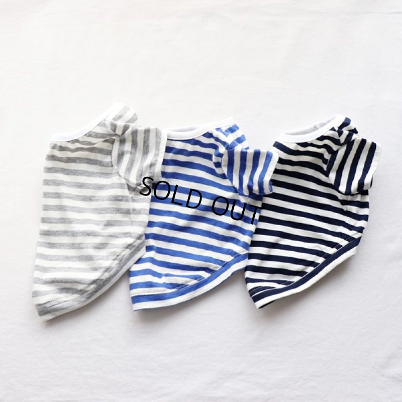 画像17: UVカット生地のボーダーTシャツ（スカイブルー×オフホワイト） (17)