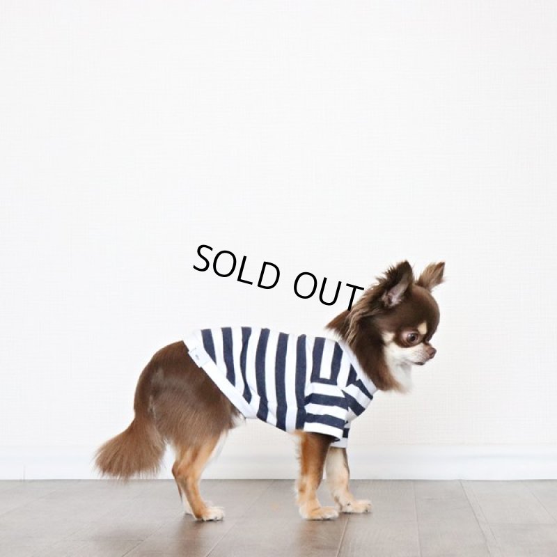 画像7: 蚊よけ＆冷感生地のボーダーTシャツ（ネイビー×ホワイト） (7)