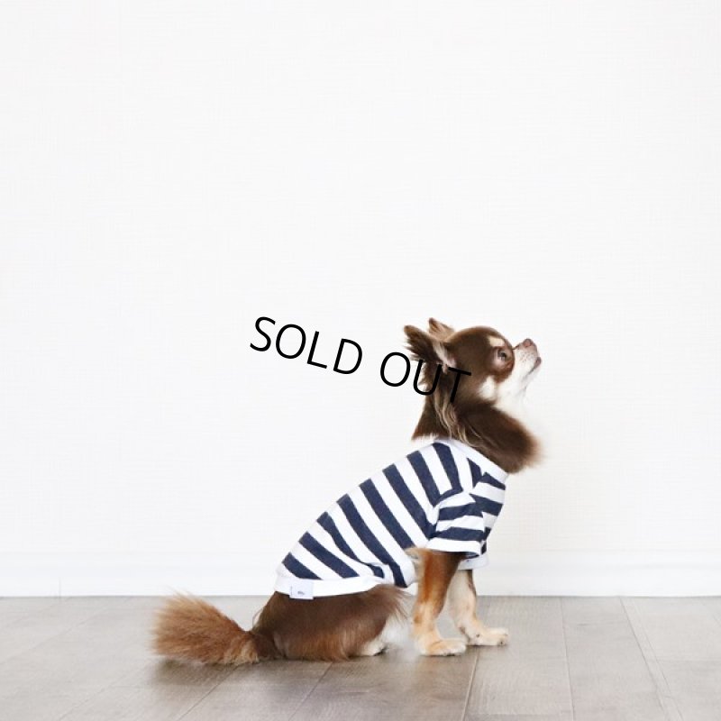 画像6: 蚊よけ＆冷感生地のボーダーTシャツ（ネイビー×ホワイト） (6)