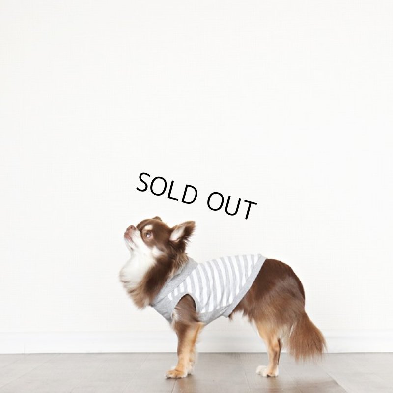 画像7: UVカット&蚊よけ生地のフードつきタンクトップ(グレー×オフホワイト) (7)