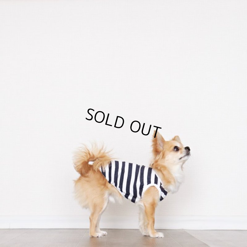 画像2: 蚊よけ＆冷感生地のボーダータンクトップ（ネイビー×ホワイト） (2)