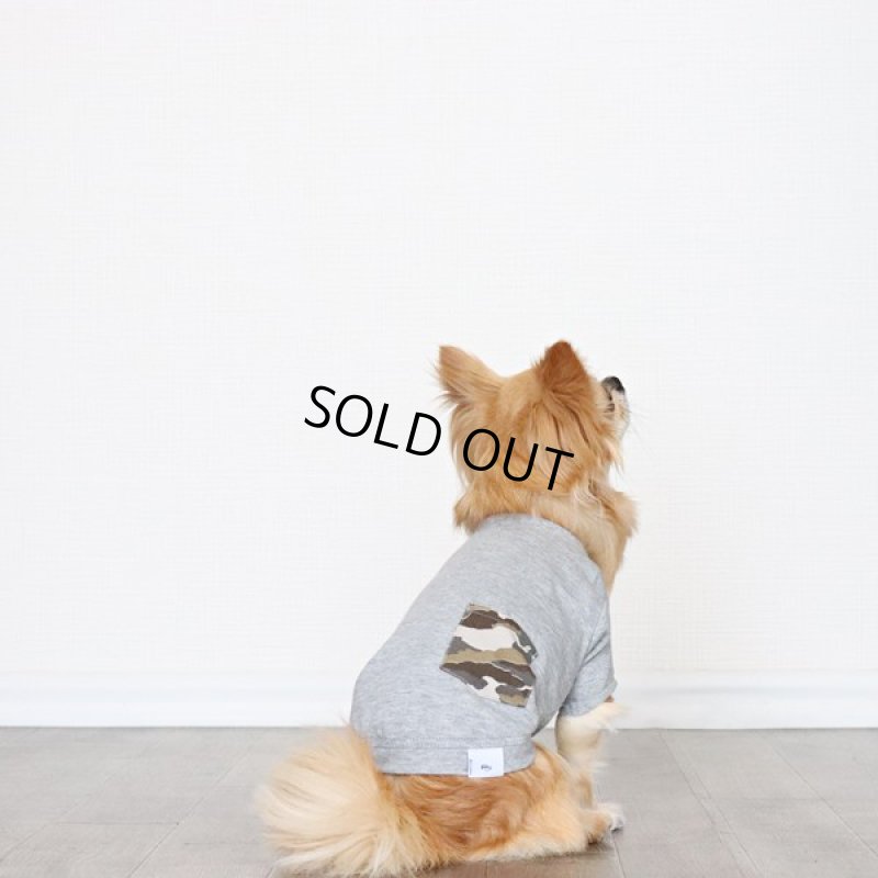 画像15: 蚊よけ生地のTシャツ（カモフラポケット×グレー） (15)