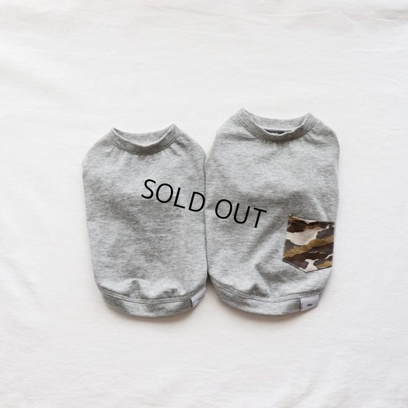 画像18: 蚊よけ生地のTシャツ（カモフラポケット×グレー） (18)