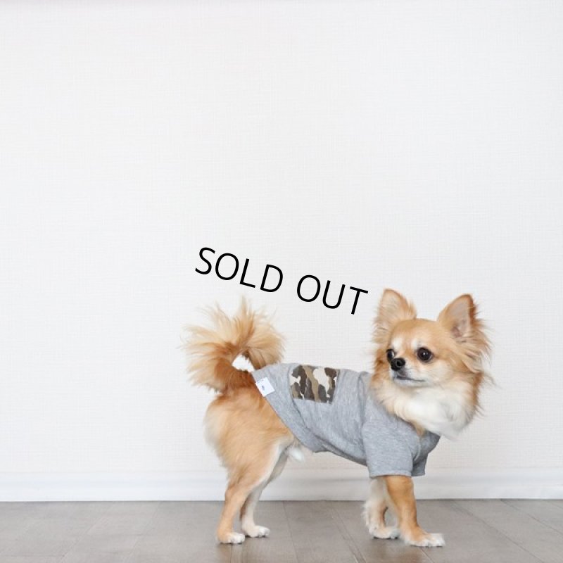 画像9: 蚊よけ生地のTシャツ（カモフラポケット×グレー） (9)