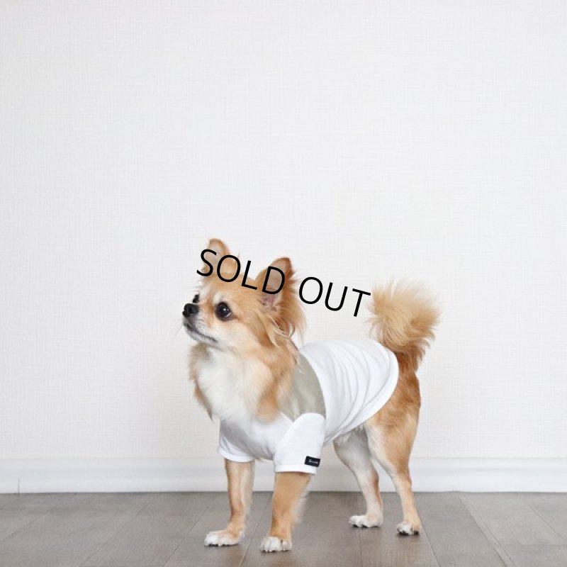 画像7: 異素材ミックストップス　ポケットデザイン（ベージュ×ホワイト） (7)