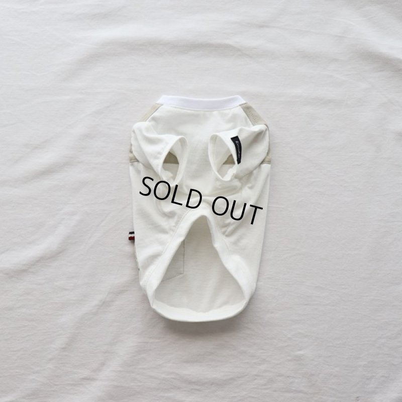 画像19: 異素材ミックストップス　ポケットデザイン（ベージュ×ホワイト） (19)