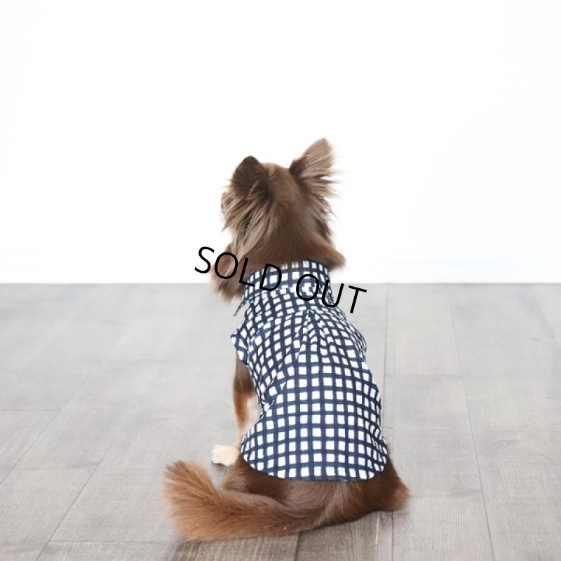 画像9: フリーギンガムのノースリーブシャツ（ネイビー） (9)