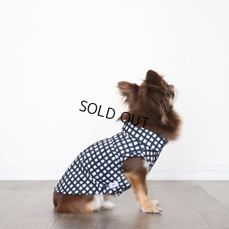 画像8: フリーギンガムのノースリーブシャツ（ネイビー） (8)