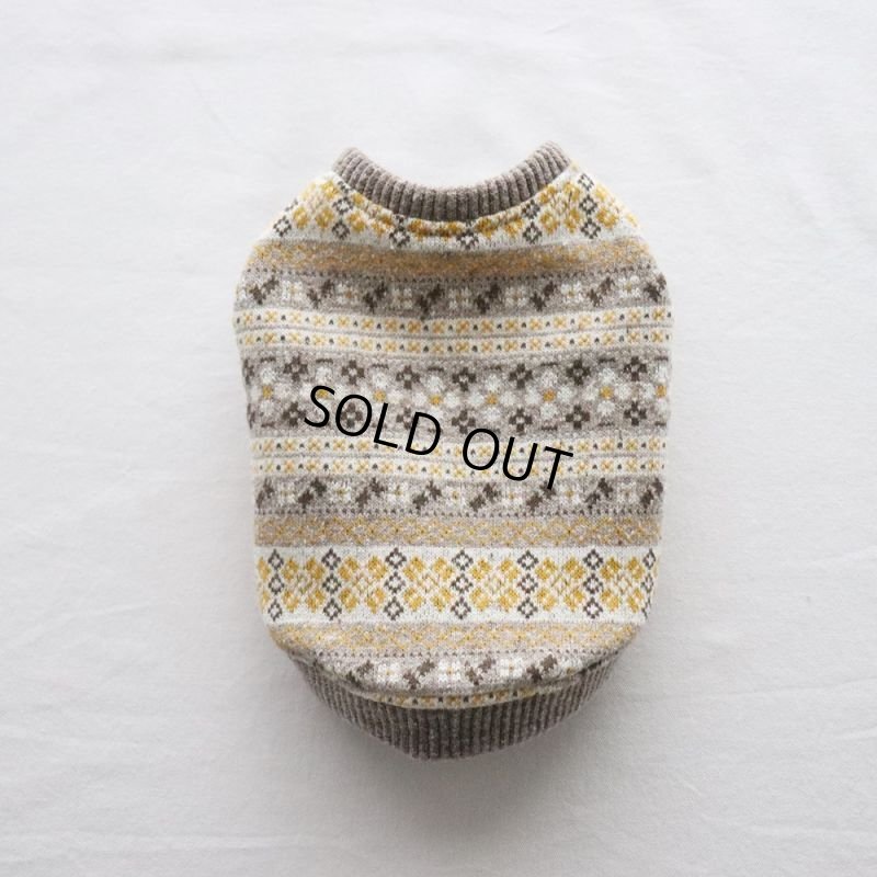 画像20: Vネックニットベスト（ブラウンマスタード） (20)