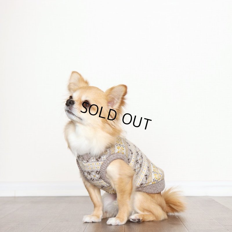 画像5: Vネックニットベスト（ブラウンマスタード） (5)