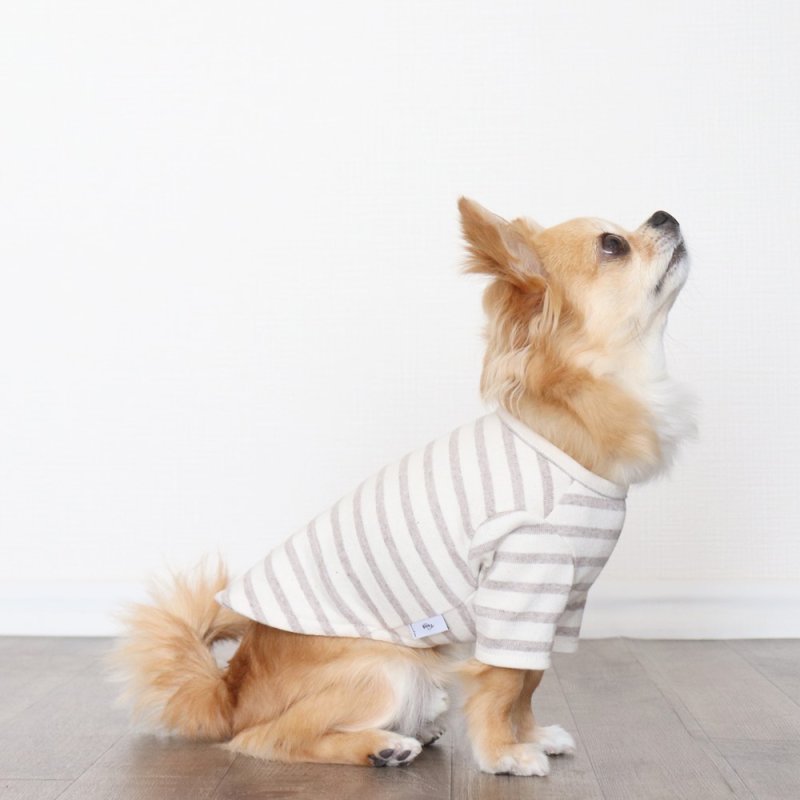 画像2: [完成品] スモーキーボーダーカットソー（セピア） (2)