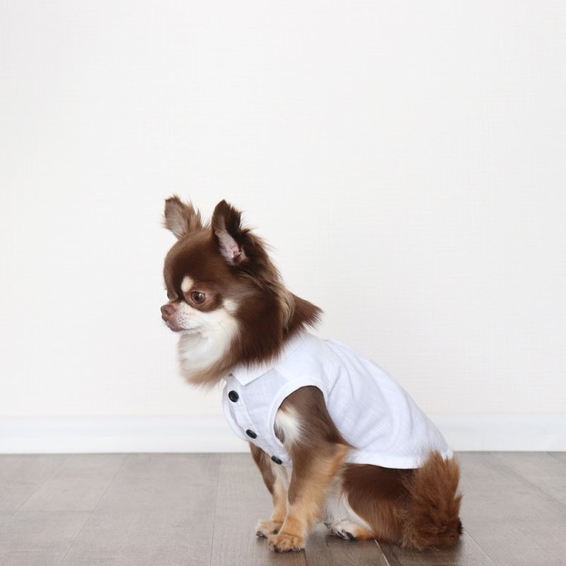 画像6: 自分好みに選べる綿麻ノースリーブシャツ(ホワイト) (6)