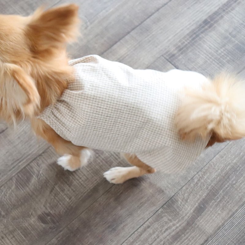 画像4: オールシーズン着られるキャミワンピース(ベージュギンガム) (4)