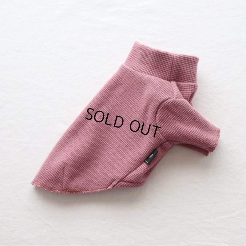 画像15: ワッフル生地のハイネックカットソー（ローズ） (15)