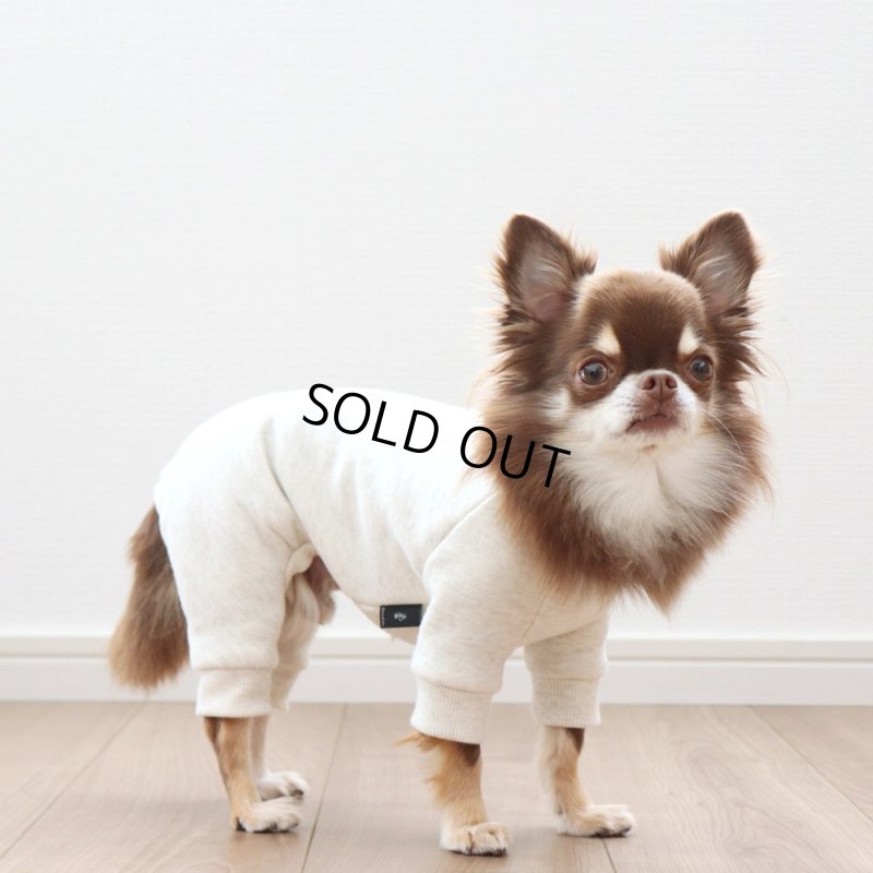 画像1: スウェットロンパース（オートミール） (1)