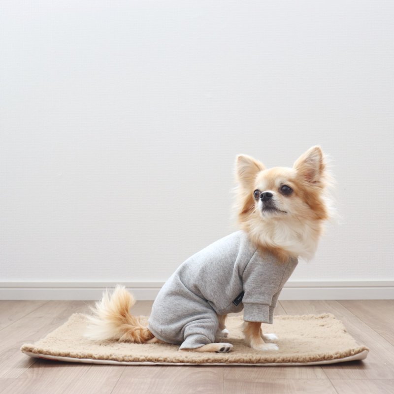 画像2: スウェットロンパース（杢グレー） (2)