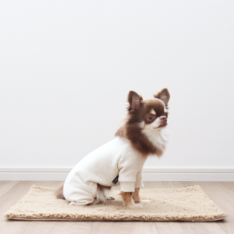 画像3: [完成品] スウェットロンパース（オートミール） (3)