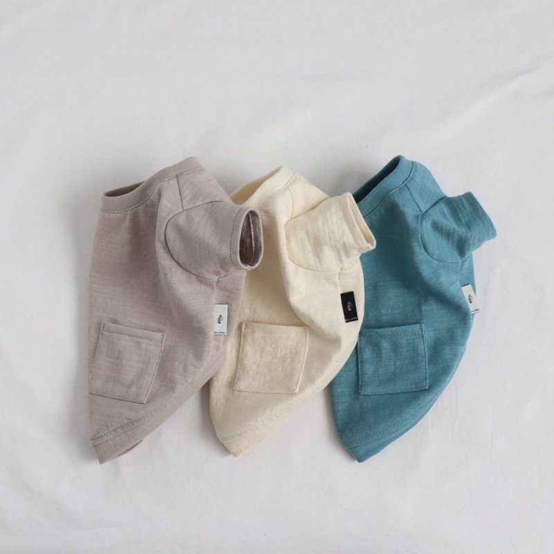 画像17: マルチスラブ生地のポケットつきTシャツ（生成り） (17)