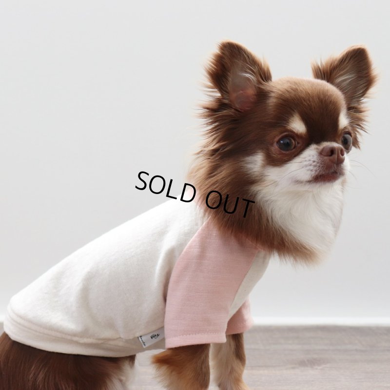 画像8: パステルカラーのラグランTシャツ(さくら×生成り) (8)