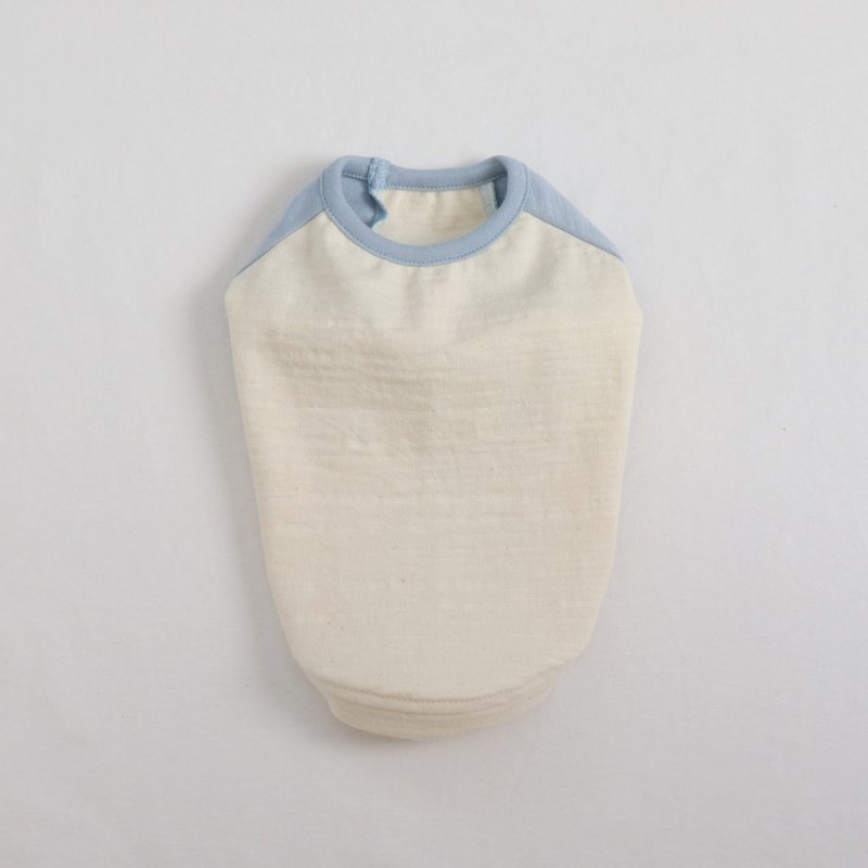 画像14: パステルカラーのラグランTシャツ（あおぞら×生成り） (14)