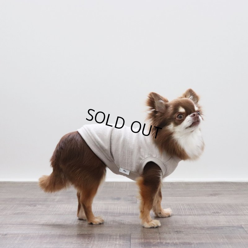 画像5: マルチスラブ生地のタンクトップ（グレージュ） (5)