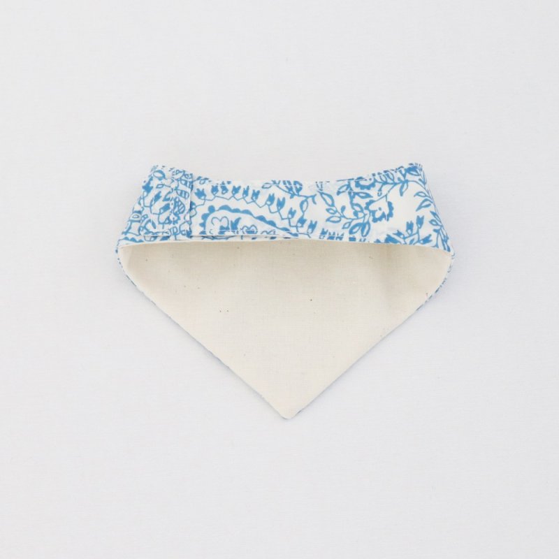 画像7: 保冷剤ポケットつきのバンダナ(ペイズリーサックス) (7)