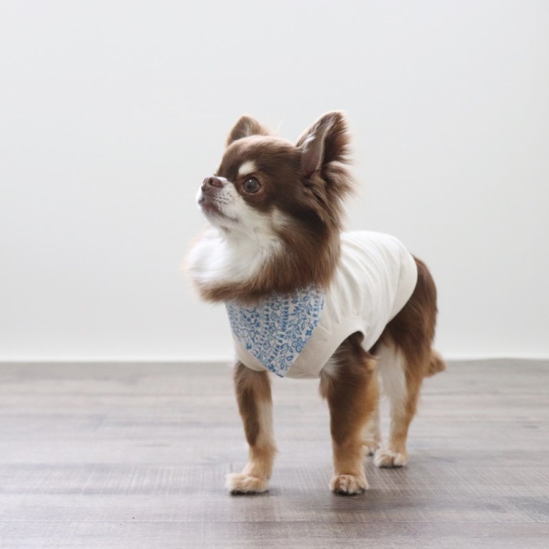 画像4: 保冷剤ポケットつきのバンダナ(ペイズリーサックス) (4)