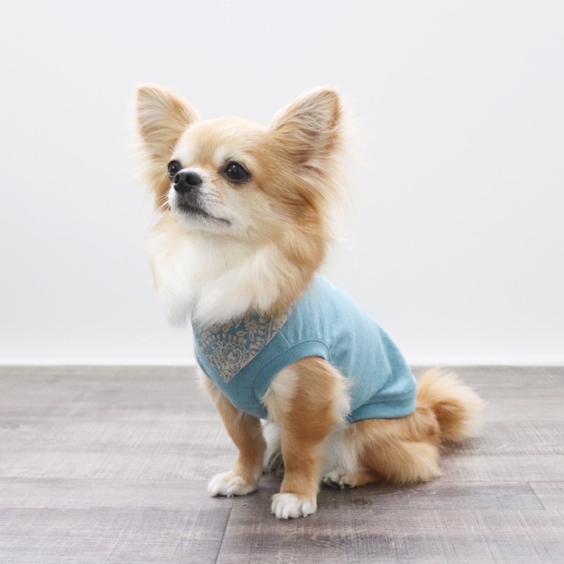 画像2: 保冷剤ポケットつきのバンダナ（ペイズリーターコイズ） (2)