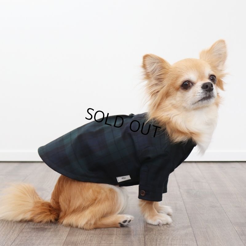 画像2: バンドカラーシャツ（ブラックウォッチ） (2)