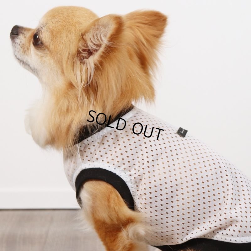 画像25: [完成品] 夏に着るメッシュタンクトップ（ホワイト×ブラック） (25)