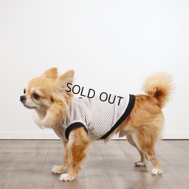 画像11: [完成品] 夏に着るメッシュタンクトップ（ホワイト×ブラック） (11)