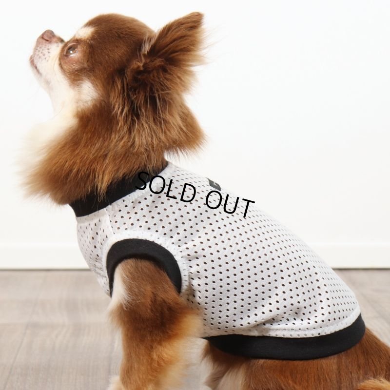 画像21: [完成品] 夏に着るメッシュタンクトップ（ホワイト×ブラック） (21)