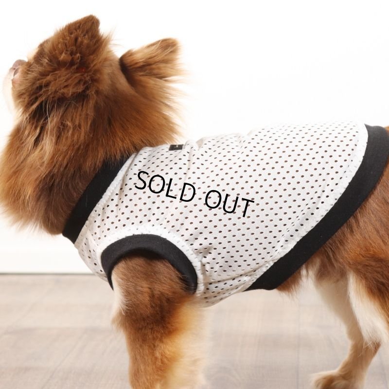 画像20: [完成品] 夏に着るメッシュタンクトップ（ホワイト×ブラック） (20)