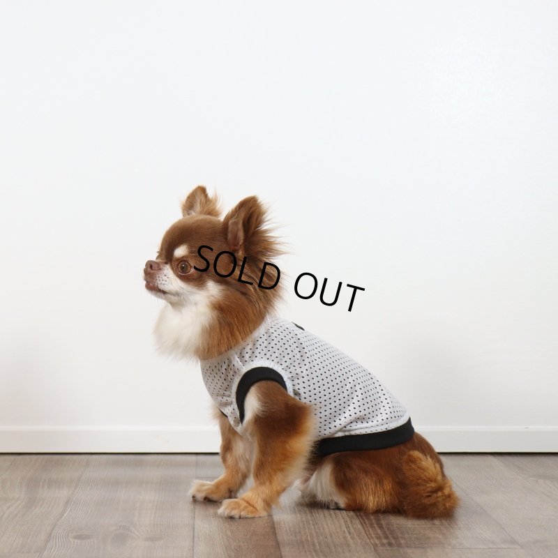 画像9: [完成品] 夏に着るメッシュタンクトップ（ホワイト×ブラック） (9)