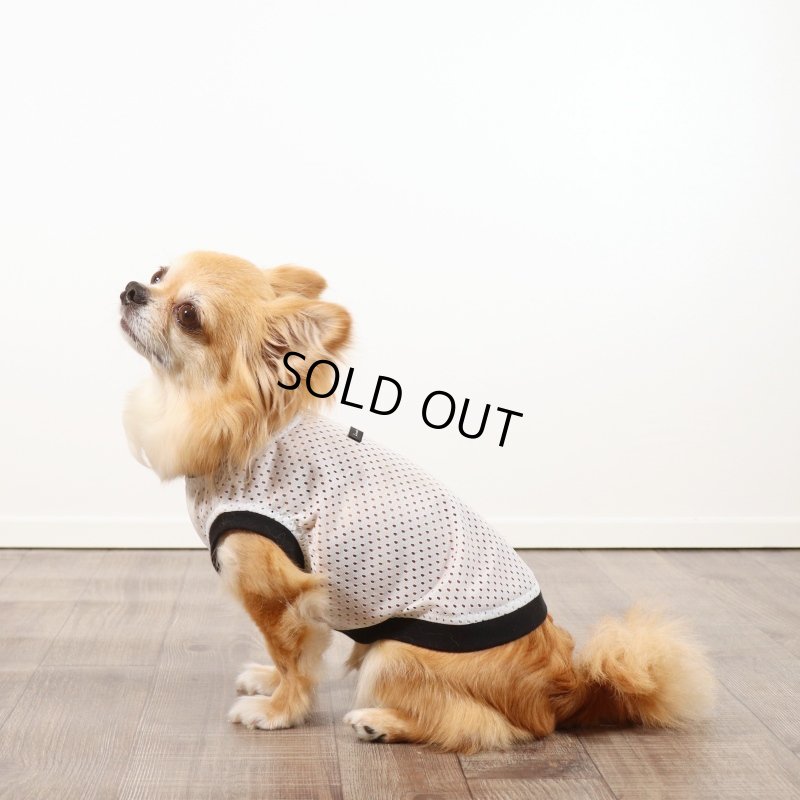 画像12: [完成品] 夏に着るメッシュタンクトップ（ホワイト×ブラック） (12)