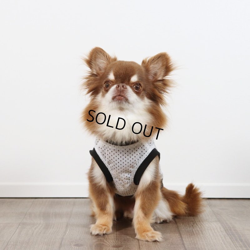 画像5: [完成品] 夏に着るメッシュタンクトップ（ホワイト×ブラック） (5)