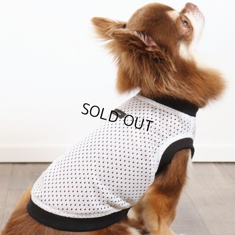 画像23: [完成品] 夏に着るメッシュタンクトップ（ホワイト×ブラック） (23)