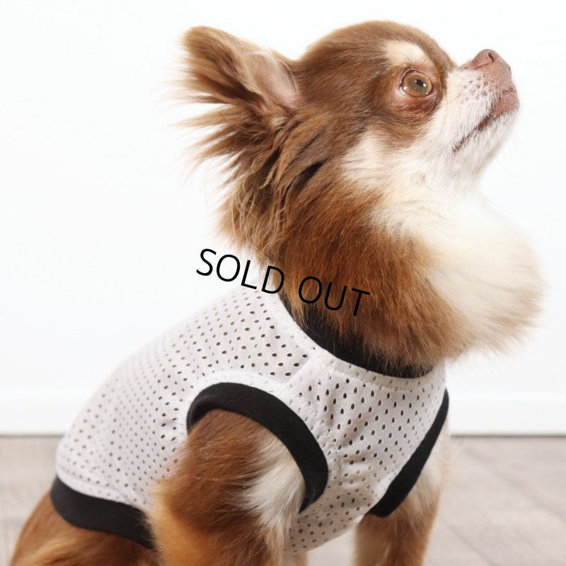 画像22: [完成品] 夏に着るメッシュタンクトップ（ホワイト×ブラック） (22)