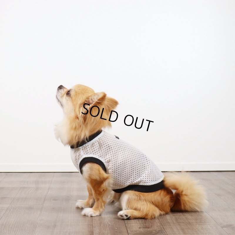 画像10: [完成品] 夏に着るメッシュタンクトップ（ホワイト×ブラック） (10)