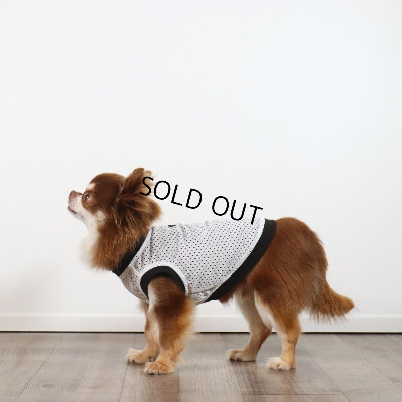 画像8: [完成品] 夏に着るメッシュタンクトップ（ホワイト×ブラック） (8)