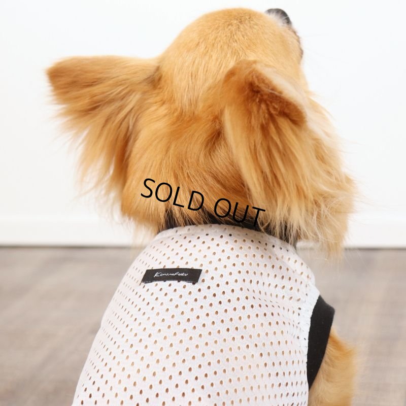 画像24: [完成品] 夏に着るメッシュタンクトップ（ホワイト×ブラック） (24)