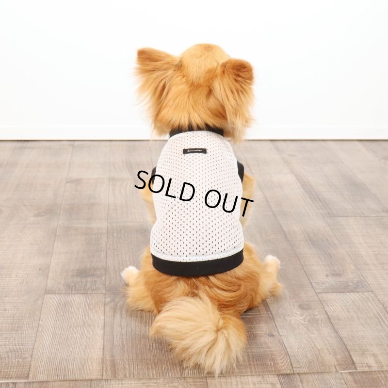 画像15: [完成品] 夏に着るメッシュタンクトップ（ホワイト×ブラック） (15)