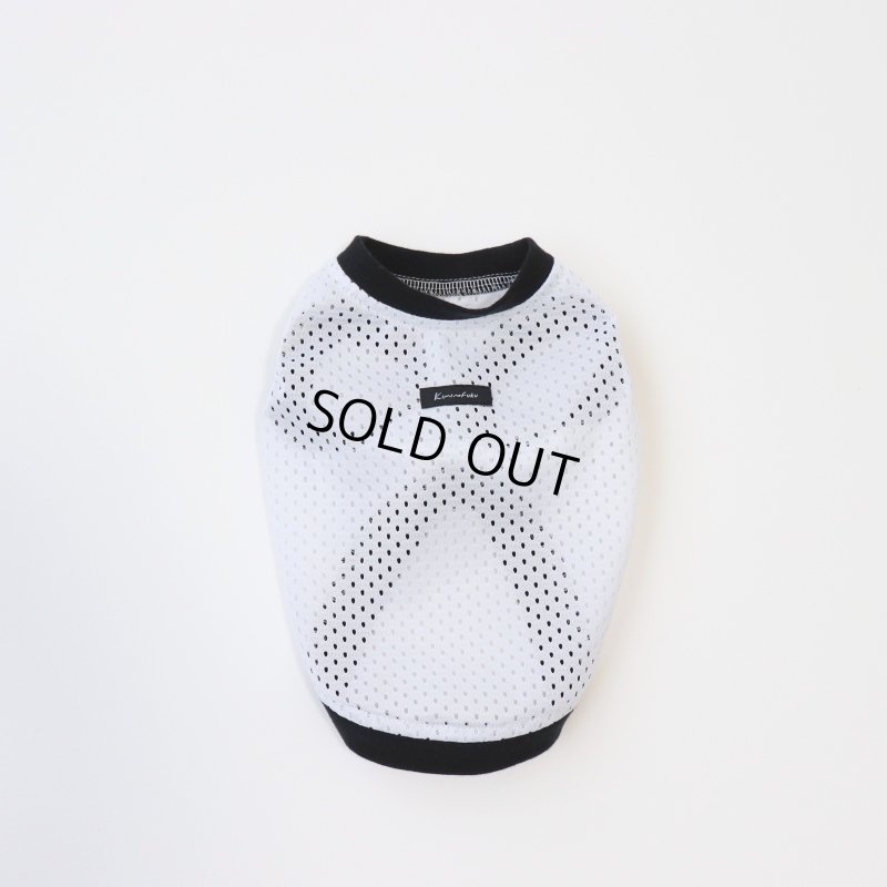 画像26: [完成品] 夏に着るメッシュタンクトップ（ホワイト×ブラック） (26)