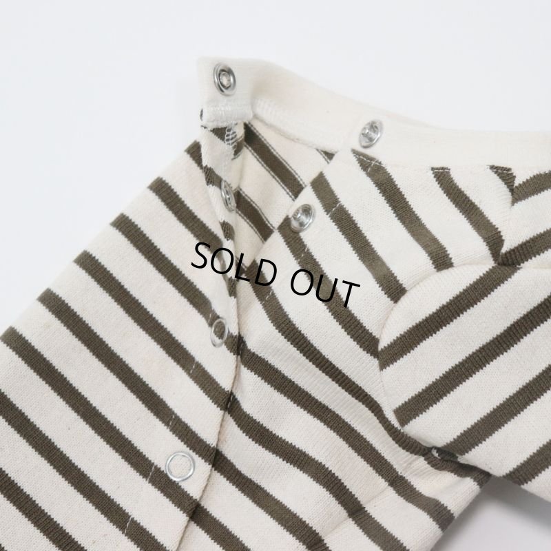 画像15: バックオープンなカットソー（カーキ×生成り） (15)