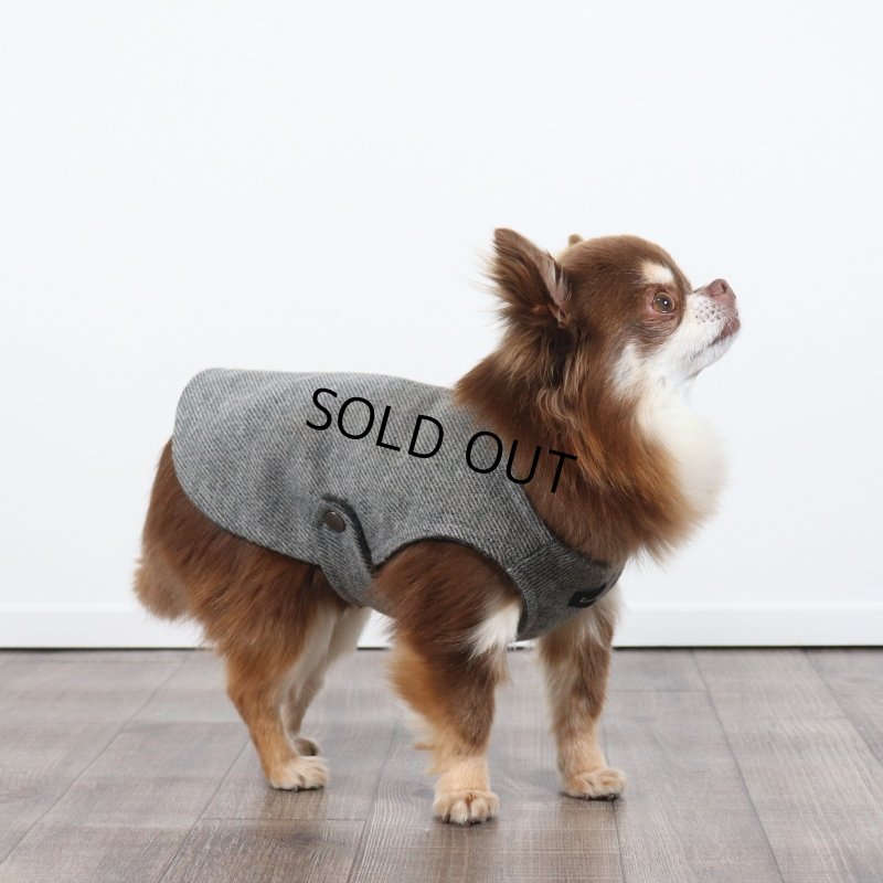 画像2: コットンツイードコート（グレー）※お洋服が苦手なわんちゃんやシニアなわんちゃんにもおすすめです (2)